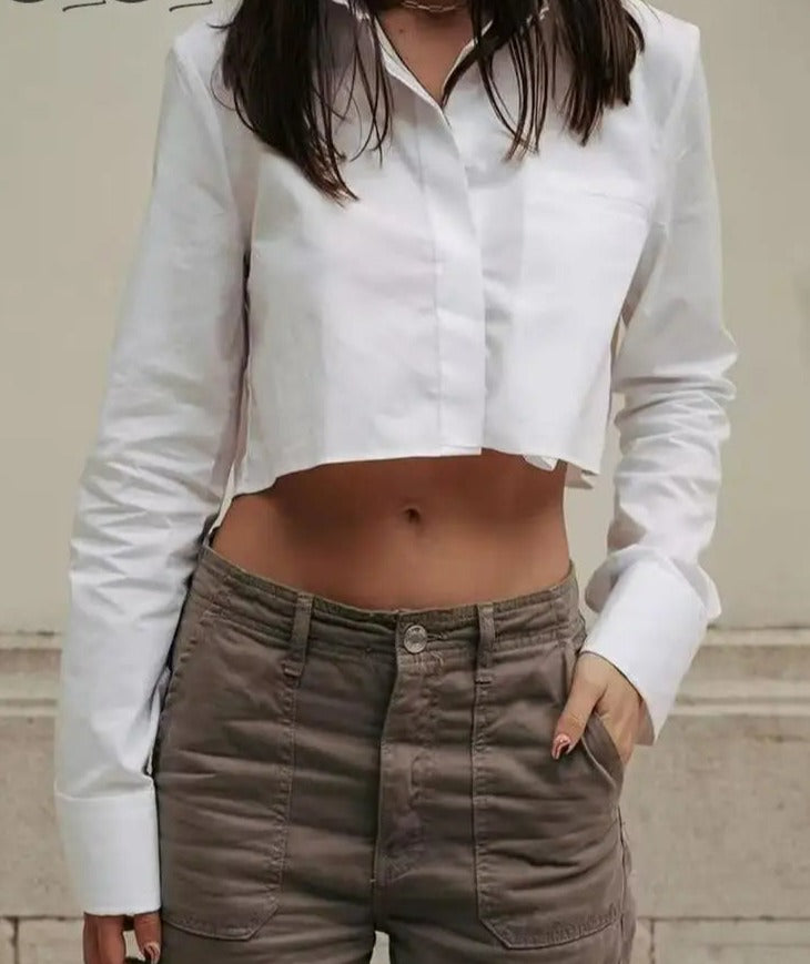 Camisa Feminina Cropped Alicia