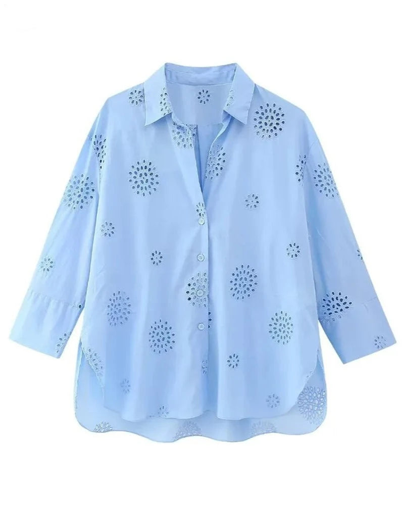 Camisa Feminina Bordada Agatha