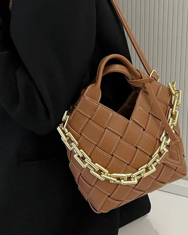 Bolsa Feminina Bucket Tressê Suíça Espelho da Moda