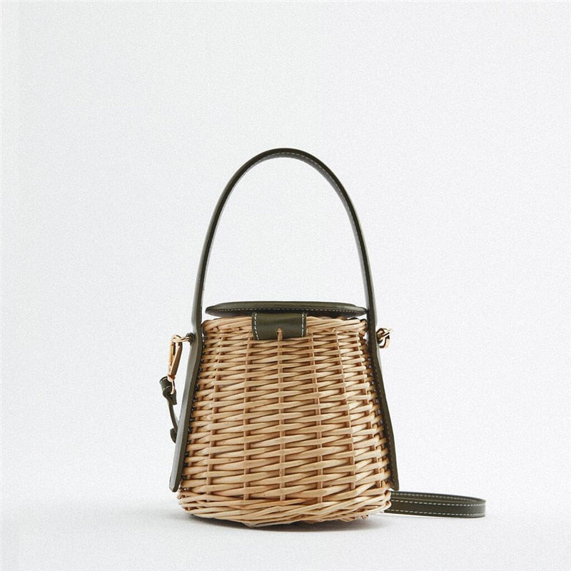 Bolsa Feminina Bucket Palha